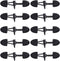 JKJF Pu Leather Sew-On Toggles with Black Resin Horn Button for Coat Cape Jacket Clothing Buttons Replacement Kit 10 Sets Black...