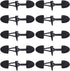 JKJF Pu Leather Sew-On Toggles with Black Resin Horn Button for Coat Cape Jacket Clothing Buttons Replacement Kit 10 Sets Black...