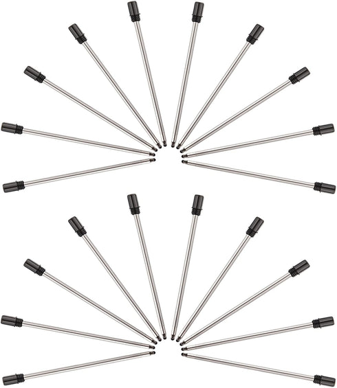 YOUMI 2.75 inch Ballpoint Pens Refills, 1mm Medium Point Metal Pen Refill (20 Black)...