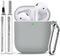 for Airpods Case Cover 2&1 with Cleaner Kit,Soft Silicone Protective Case for Apple AirPods 2nd/1st Generation Charging Case with Keychain,Shockpr...