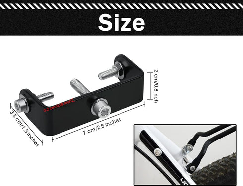 DS. DISTINCTIVE STYLE Bike Rear Rack Mount Adapter with Screws (Black)...