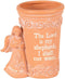 Lord Is My Shepherd Brown 5 x 4 Inch Resin Flower Planter Pot...
