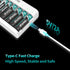 Dlyfull 8 Bay AA AAA Battery Charger with USB-C High-Speed Charging, Independent Slot for 1.2V Ni-MH Ni-CD Rechargeable Batteries, Cable Included....