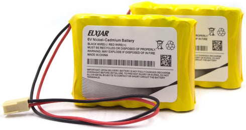 (2-Pack) 6V 800mAh Ni-CD Battery Pack Replacement for Saft 705105, Emergi-Lite 0018701, 850.0054 850.0035, OSI OSA013AA CUSTOM-125 Dantona Custom1...