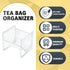 2Pcs Tea Bag Storage Organizer, Stackable Clear Plastic Tea Holder and Coffee Pod Containers, Sugar Creamer Box for Drawer Countertop Cabinet Coff...
