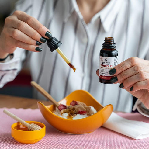 BEE&You, Propolis Liquid Extract Drops, 50% Pure Propolis, Ultra Plus Strength, Immune Support Supplement, Sore Throat, Allergy Relief, Respirator...