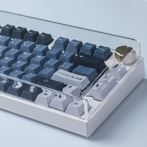 Hyekit Premium Acrylic Keyboard Clear Cover Protector Mechanical Keyboard Dust Cove Anti-Cat for 75% Mechanical Keyboard Nj80/GMMK Pro/Keychron Q1...