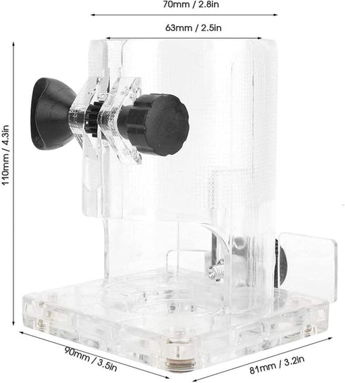 Woodworking Trimmer Router Transparent Plastic Base Power Tool Protective Shield Accessory Base (Model 1 (Economic))...