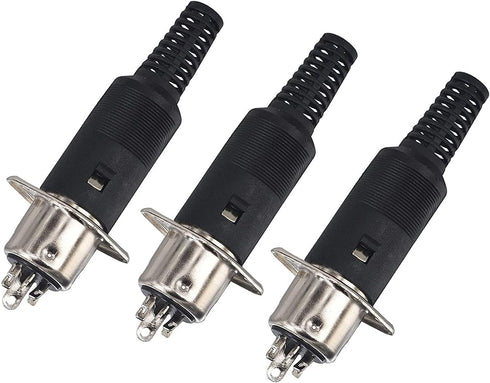 jing 7 Pin DIN Male Plug Female Adapter Socket Panel Mount Chassis Audio AV Solder 7 pin din Connector 3 Sets...