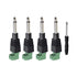 1/4 Jack, 4Pcs Solderless 1/4 Inch Audio Jack TS Male Mono Quarter Inch 6.3mm Phone Plug 1/4" Plugs Connector for Speaker Cables, Guitar Cables, M...