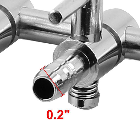 Stainless Steel Aquarium Fish Tank 9- way Air Pump Control Valve Manifold Taps Silver Tone...