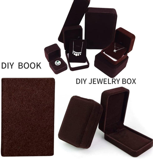 Self Adhesive Felt Fabric,Soft Velvet Sticky Back Felt for Jewelry Box and Drawer Liner,DIY Velvet Fabric for Art & Crafts(17.7" x78.7", Dark Brow...