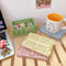 Mini folding plastic storage box Student desktop organizer Pocket Tape Stationery skincare small storage basket (2PCS, Blue&Pink)...