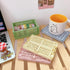 Mini folding plastic storage box Student desktop organizer Pocket Tape Stationery skincare small storage basket (2PCS, Blue&Pink)...