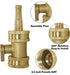Hooshing Heavy Duty Brass Jet Nozzle High Pressure Jet Sweeper Sprayer Nozzle with Garden Hose Shut Off Valve 3/4" GHT Connector...