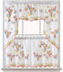 GOHD 3pcs Kitchen Curtain/Cafe Curtain Set, Farmhouse Air-Brushed by Hand of Flying Butterfly Design. (Swag and 24 inches Tiers Set)...