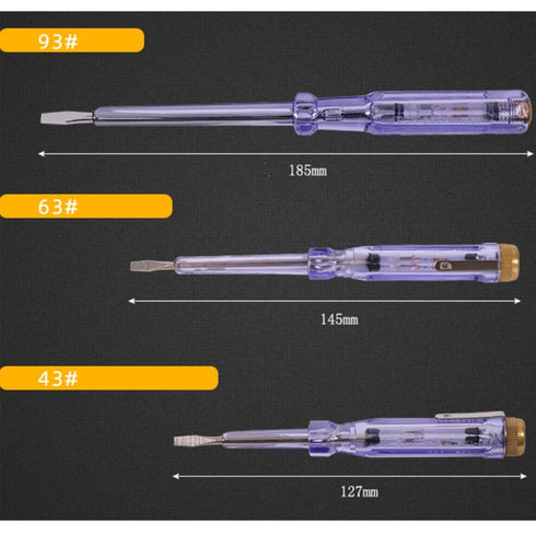 Mains Tester, 3PCS AC 100-500V Electric Tester Pen Electrical Circuit Tester Light Voltage Detector Screwdriver Electric Pen...