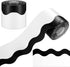 Black and White Bulletin Board Borders Scalloped Classroom Borders Wavy Line Board Borders Trim for Desks Locker Home School Classroom Decor...