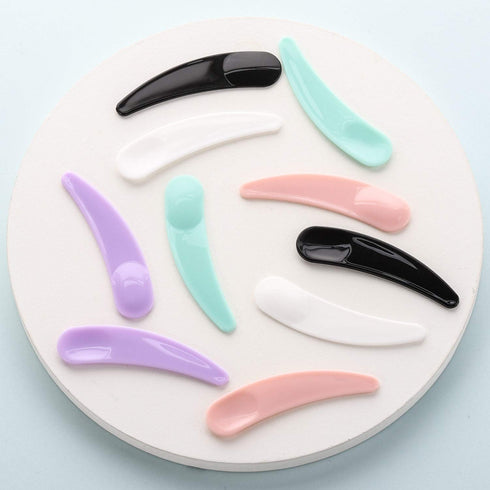 BTYMS 200 Pcs Disposable Mini Cosmetic Spatula Multi Colored Mask Spatula Plastic Waxing Spatulas Mask Scoops for Mixing and Sampling...