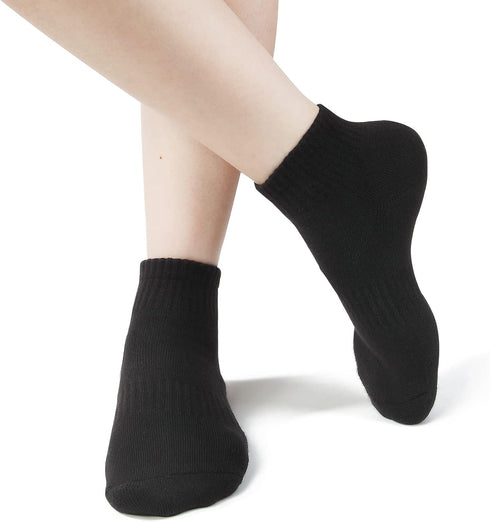 Womens Athletic Ankle Socks Cotton Thick Cushion Low Cut Running Sport Tab Socks 6 Pack...