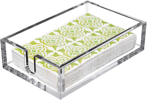 CY craft Acrylic Guest Towel Napkin Holder,Clear Bathroom Paper Hand Towels Storage Tray Modern Buffet Napkin Caddy,Fancy Flat Napkin Holders For ...