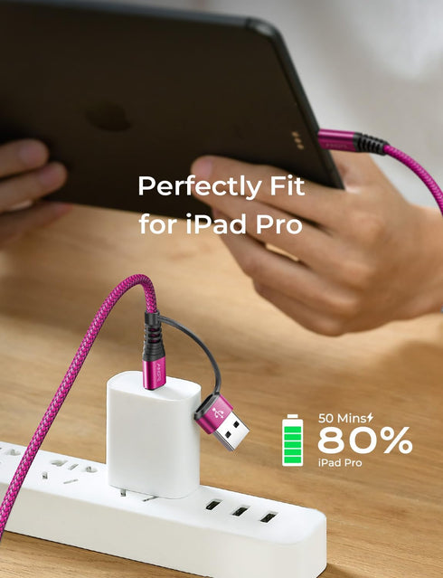 AINOPE USB C to USB C Cable 10FT iPad Pro Charger Cable Sturdy Nylon Braided C Charger Cable Fast Charging Compatible with iPhone15 Pro Max iPad P...