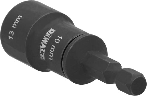 DEWALT FLEXTORQ Socket and Short Extension, 2 in 1, 10mm & 13mm, Double-Ended Nut Driver (DWADEND1013MM)...