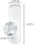 Command Medium Crystal Hook, Holds up to 2 lb, 2 Wall Hooks with 3 Command Strips, Damage Free Hanging on Walls, Doors, Cabinets, and Cloest for J...