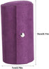 Fdit Retro Cylinder Shaped Jewelry Box Velvet Three-Layer Roll-up Snap Jewelry Storage Organizer Earrings Holder for Girls Women (Purple)...