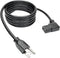 Tripp Lite Standard Computer Power Cord, 10A, 18AWG (NEMA 5-15P to Right Angle IEC-320-C13) 14-ft. (P006-014-13RA)...