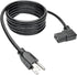 Tripp Lite Standard Computer Power Cord, 10A, 18AWG (NEMA 5-15P to Right Angle IEC-320-C13) 14-ft. (P006-014-13RA)...