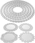 2 Set Flower Dies for Card Making, FineGood 9 PCS Metal Cutting Dies Circle Lace Die Cuts DIY Craft Die Cutters for Card Making Scrapbooking Album...