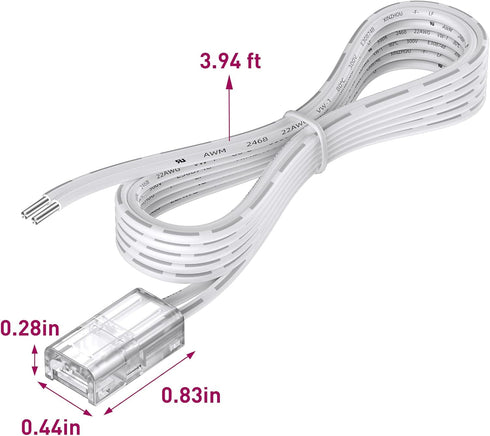 EMITEVER LED Strip Light Connector, 3 Packs, Tape Light Extension Connector for 8mm Width LED Strip Lights...