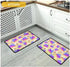 Dellukee Welcome Door Mat Daisies Print Indoor Outdoor Non Slip Rubber Durable Washable Home Decorative Doormats Rugs for Entrance Bedroom Bathroo...