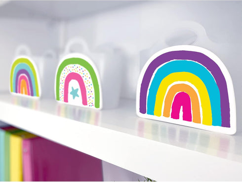 Carson Dellosa 150 Piece Rainbow Fun Bulletin Board Cutouts, Heart, Star, Emoji, Rainbow Bulletin Board, White Board, and Door Decorations, Rainbo...