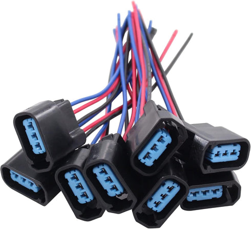 MOTOKU Set of 8 Ignition Coil Pack Connector Wire Harness Plug Adapter w/Tie and Heat shrinkable Tube Terminals for Honda Accord Odyssey Pilot Rid...