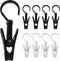 20 PCS Laundry Hooks Clip, Plastic Clothes Pins, Super Strong Hanger Clips, Swivel Hooks Clip for Clothing Store Home Office & Workshop, White & B...
