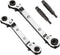 Toovem HVAC Service Wrench Set, Ratchet Wrench has 3/16"1/4" 3/8" 5/16" Size and 2 Hexagon Bit Adapter HVAC Tools for Air Refrigeration Equipment,...