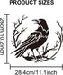 Crow Branch Divination Stencils 11.8×11.8inch Large Raven on Branch Stencils with Paint Brush Primitive Bird Drawing Template for Wood Canvas Furn...