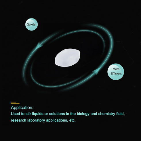 MECCANIXITY Magnetic Stirrer Mixer Stir Bar Rod 10mm(0.39") x6mm Olive Shape PTFE Coating Magnet White for Laboratory 6Pcs...