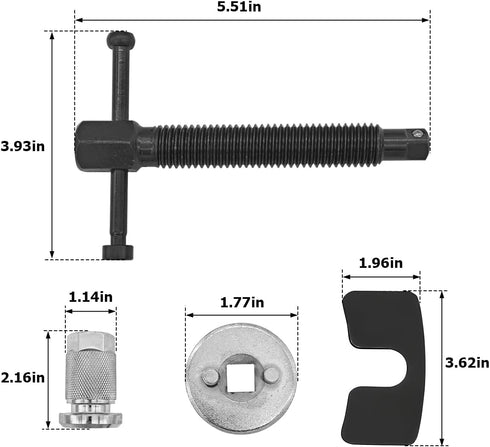 Car Brake Piston Wind Back Tool, 3pcs/Set Brake Caliper Piston Rewind Tool, Auto Rear Brake Pad Wind Back Tool, Brake Caliper Wind Back Tool for R...
