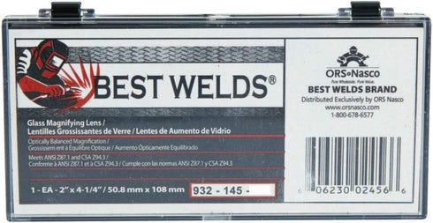 Welding helmet magnifier/cheater lens, 2 x 4.25, 2.50 diopter, GLASS...