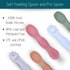 Silicone Baby Spoon & Pre-Spoon Self Feeding - First Stage Infant Feeding Spoons - Bendable Baby Utensils for Parent & Self-Feeding, Teething Frie...