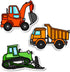 Magnetic Dry Erase Eraser for Whiteboard - 3 Pack Cute Design Construction Truck Set - Excavator, Dump Truck and Bulldozer - For Kids and Classroo...