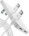 Flat 2-Port USB C Wall Charger, Ultra Slim Dual Power Adapter with Type-C Cable (20W) Fast Charging for iPhone 15, Pro Max/Samsung Galaxy Models (...