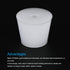 MECCANIXITY Silicone Rubber Tapered Plug 28mm to 37mm with Hole White for Powder Coating, Painting, Anodizing, Plating, Sandblasting, Laboratory U...