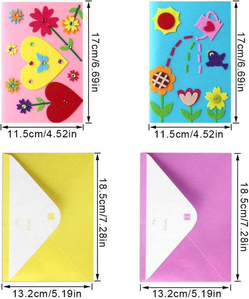Hicdaw Kids Greeting Card Making Kit, 9Pcs Card Making Kits for Kids Thank You Card Kit DIY Handmade Card Making Supplies Art Crafts Crafty Set Te...
