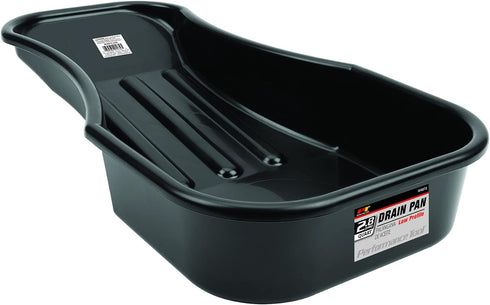 Performance Tool W4073 Heavy Duty 2.8 Quart Oil Drain Pan with Splash Guard and Tapered Spout for Lawn Equipment and Motorcycles...