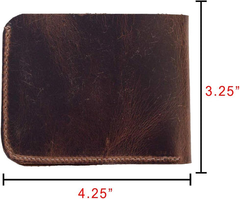Hide & Drink, Leather Bifold Wallet, Holds Up to 4 Cards Plus Flat Bills/Pouch/Case/Minimalist/Vintage/Stylish, Handmade Includes 101 Year Warrant...
