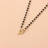 Dainty Flower Toggle Clasp Choker Necklace Black Crystal Beads Plum Blossom Shape OT Clasp Necklace Boho Irregular Stone Clavicle Chains Minimalis...